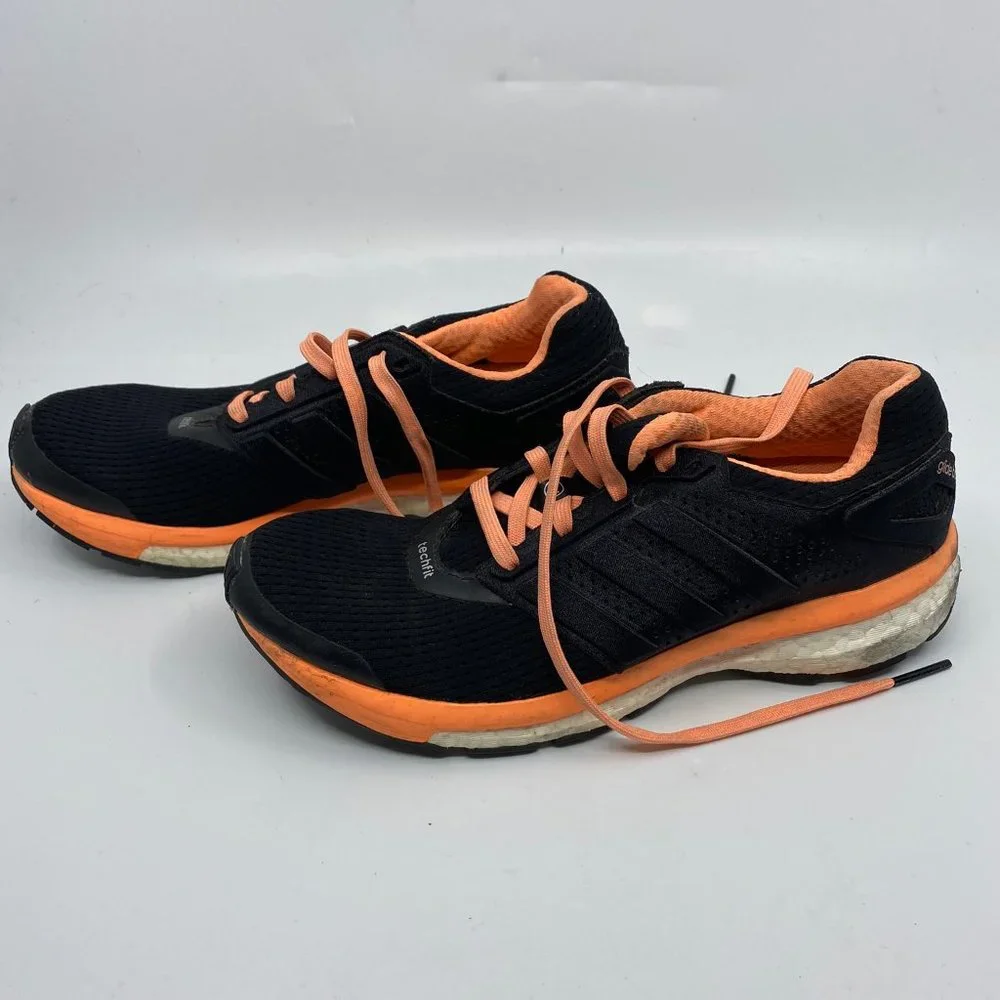 Adidas GLIDE BOOST Black Orange Sneakers Size: 8.5